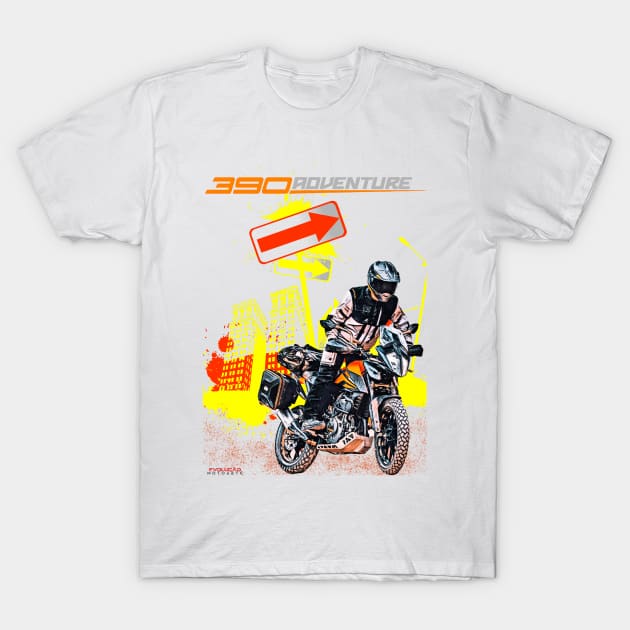 390 super adenture T-Shirt by EvolutionMotoarte